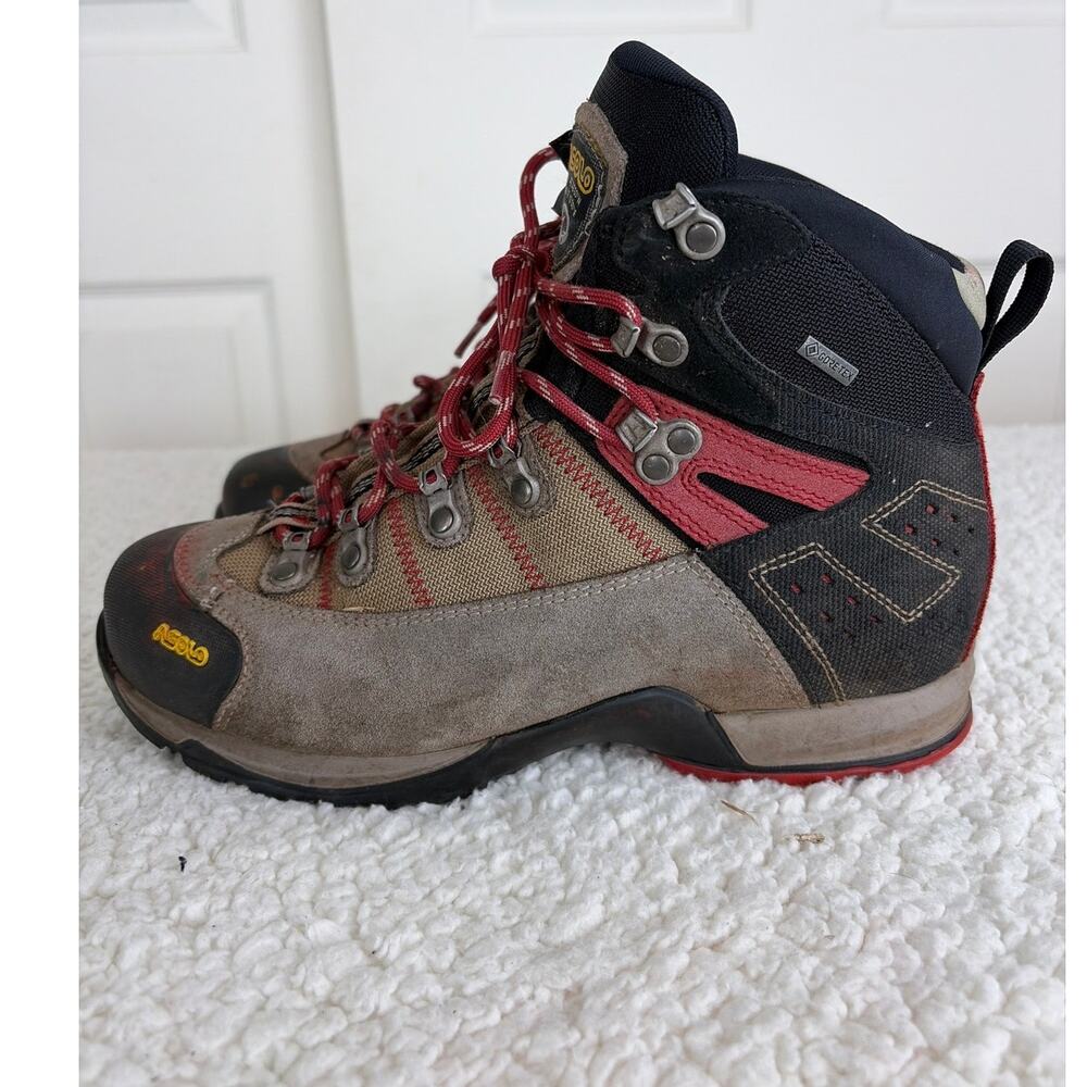 Asolo Mens Gore Tex Boots Size 8 Waterproof Hiking Outdoor Brown GTX